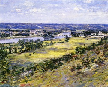 Vallée de la Seine depuis Giverny Heights impressionnisme paysage Théodore Robinson paysage ruisseaux Peinture à l'huile